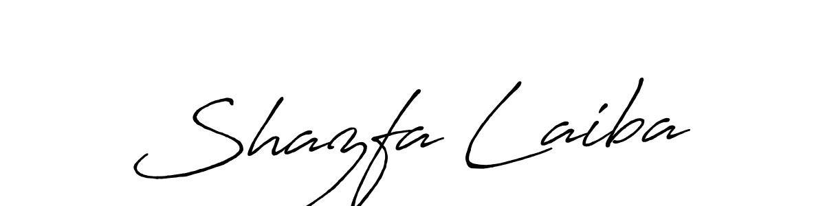 Antro_Vectra_Bolder is a professional signature style that is perfect for those who want to add a touch of class to their signature. It is also a great choice for those who want to make their signature more unique. Get Shazfa Laiba name to fancy signature for free. Shazfa Laiba signature style 7 images and pictures png