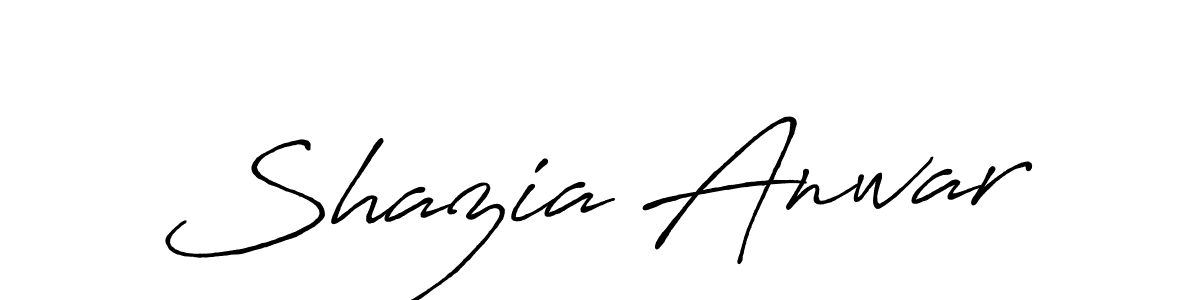 Use a signature maker to create a handwritten signature online. With this signature software, you can design (Antro_Vectra_Bolder) your own signature for name Shazia Anwar. Shazia Anwar signature style 7 images and pictures png