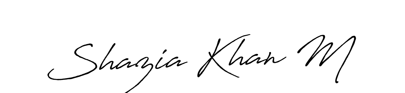 Make a beautiful signature design for name Shazia Khan M. Use this online signature maker to create a handwritten signature for free. Shazia Khan M signature style 7 images and pictures png