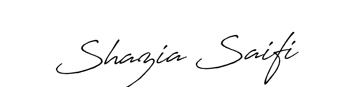 Design your own signature with our free online signature maker. With this signature software, you can create a handwritten (Antro_Vectra_Bolder) signature for name Shazia Saifi. Shazia Saifi signature style 7 images and pictures png