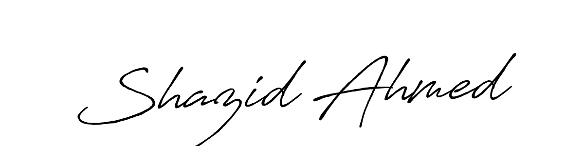 Design your own signature with our free online signature maker. With this signature software, you can create a handwritten (Antro_Vectra_Bolder) signature for name Shazid Ahmed. Shazid Ahmed signature style 7 images and pictures png