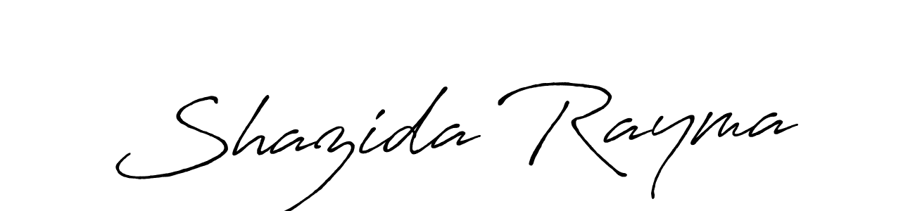 How to make Shazida Rayma name signature. Use Antro_Vectra_Bolder style for creating short signs online. This is the latest handwritten sign. Shazida Rayma signature style 7 images and pictures png