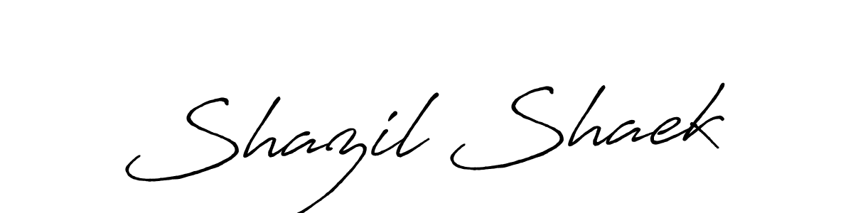 Also we have Shazil Shaek name is the best signature style. Create professional handwritten signature collection using Antro_Vectra_Bolder autograph style. Shazil Shaek signature style 7 images and pictures png