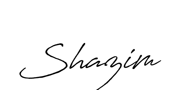 Design your own signature with our free online signature maker. With this signature software, you can create a handwritten (Antro_Vectra_Bolder) signature for name Shazim. Shazim signature style 7 images and pictures png