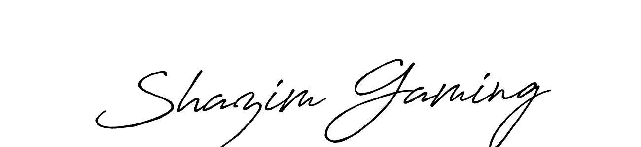How to make Shazim Gaming name signature. Use Antro_Vectra_Bolder style for creating short signs online. This is the latest handwritten sign. Shazim Gaming signature style 7 images and pictures png