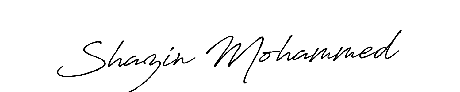 Design your own signature with our free online signature maker. With this signature software, you can create a handwritten (Antro_Vectra_Bolder) signature for name Shazin Mohammed. Shazin Mohammed signature style 7 images and pictures png