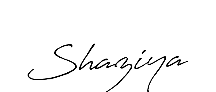 Use a signature maker to create a handwritten signature online. With this signature software, you can design (Antro_Vectra_Bolder) your own signature for name Shaziya. Shaziya signature style 7 images and pictures png