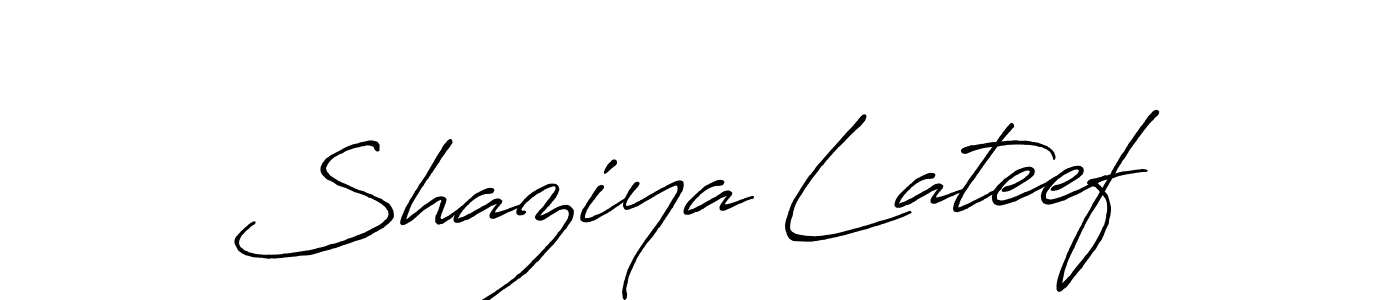 Antro_Vectra_Bolder is a professional signature style that is perfect for those who want to add a touch of class to their signature. It is also a great choice for those who want to make their signature more unique. Get Shaziya Lateef name to fancy signature for free. Shaziya Lateef signature style 7 images and pictures png