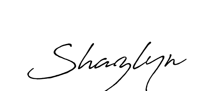 Also You can easily find your signature by using the search form. We will create Shazlyn name handwritten signature images for you free of cost using Antro_Vectra_Bolder sign style. Shazlyn signature style 7 images and pictures png