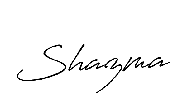 Create a beautiful signature design for name Shazma. With this signature (Antro_Vectra_Bolder) fonts, you can make a handwritten signature for free. Shazma signature style 7 images and pictures png