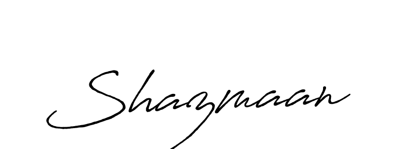 How to make Shazmaan name signature. Use Antro_Vectra_Bolder style for creating short signs online. This is the latest handwritten sign. Shazmaan signature style 7 images and pictures png