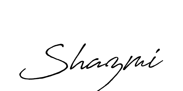 Design your own signature with our free online signature maker. With this signature software, you can create a handwritten (Antro_Vectra_Bolder) signature for name Shazmi. Shazmi signature style 7 images and pictures png