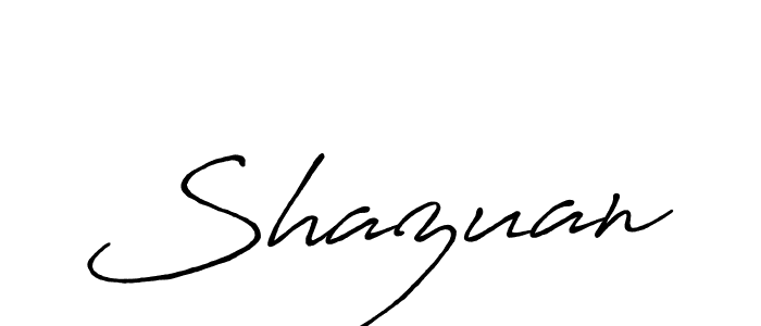 Use a signature maker to create a handwritten signature online. With this signature software, you can design (Antro_Vectra_Bolder) your own signature for name Shazuan. Shazuan signature style 7 images and pictures png