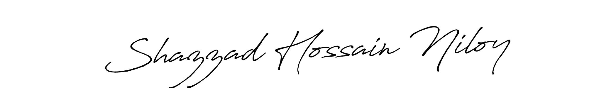 Also we have Shazzad Hossain Niloy name is the best signature style. Create professional handwritten signature collection using Antro_Vectra_Bolder autograph style. Shazzad Hossain Niloy signature style 7 images and pictures png