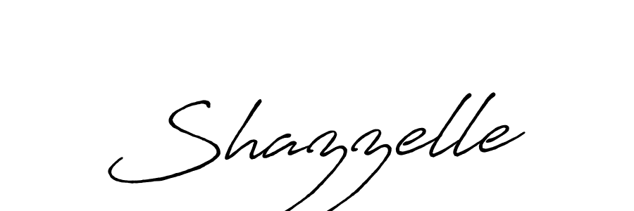 Make a beautiful signature design for name Shazzelle. With this signature (Antro_Vectra_Bolder) style, you can create a handwritten signature for free. Shazzelle signature style 7 images and pictures png