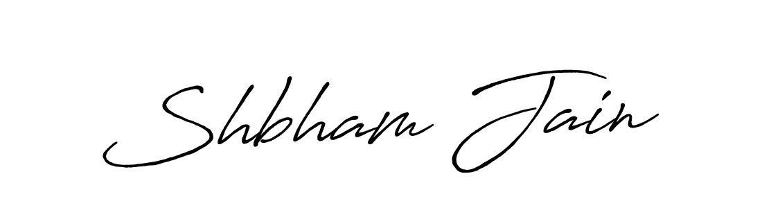 Shbham Jain stylish signature style. Best Handwritten Sign (Antro_Vectra_Bolder) for my name. Handwritten Signature Collection Ideas for my name Shbham Jain. Shbham Jain signature style 7 images and pictures png