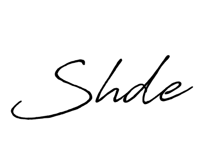 Design your own signature with our free online signature maker. With this signature software, you can create a handwritten (Antro_Vectra_Bolder) signature for name Shde. Shde signature style 7 images and pictures png