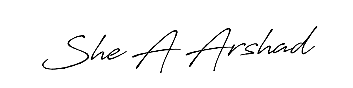 Antro_Vectra_Bolder is a professional signature style that is perfect for those who want to add a touch of class to their signature. It is also a great choice for those who want to make their signature more unique. Get She A Arshad name to fancy signature for free. She A Arshad signature style 7 images and pictures png