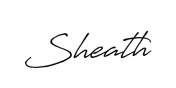 How to make Sheath signature? Antro_Vectra_Bolder is a professional autograph style. Create handwritten signature for Sheath name. Sheath signature style 7 images and pictures png