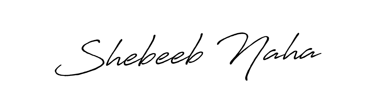 The best way (Antro_Vectra_Bolder) to make a short signature is to pick only two or three words in your name. The name Shebeeb Naha include a total of six letters. For converting this name. Shebeeb Naha signature style 7 images and pictures png