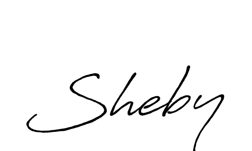 How to make Sheby signature? Antro_Vectra_Bolder is a professional autograph style. Create handwritten signature for Sheby name. Sheby signature style 7 images and pictures png
