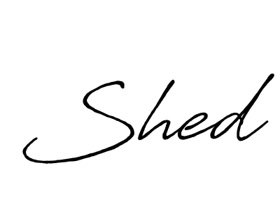 Design your own signature with our free online signature maker. With this signature software, you can create a handwritten (Antro_Vectra_Bolder) signature for name Shed. Shed signature style 7 images and pictures png