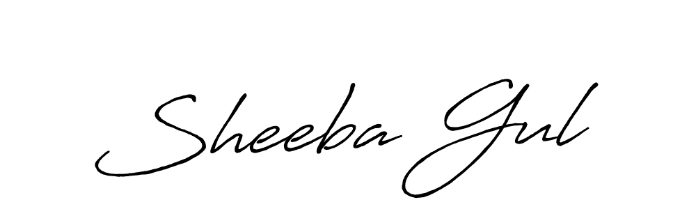 Create a beautiful signature design for name Sheeba Gul. With this signature (Antro_Vectra_Bolder) fonts, you can make a handwritten signature for free. Sheeba Gul signature style 7 images and pictures png