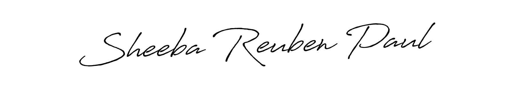 Make a beautiful signature design for name Sheeba Reuben Paul. With this signature (Antro_Vectra_Bolder) style, you can create a handwritten signature for free. Sheeba Reuben Paul signature style 7 images and pictures png