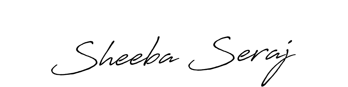 The best way (Antro_Vectra_Bolder) to make a short signature is to pick only two or three words in your name. The name Sheeba Seraj include a total of six letters. For converting this name. Sheeba Seraj signature style 7 images and pictures png