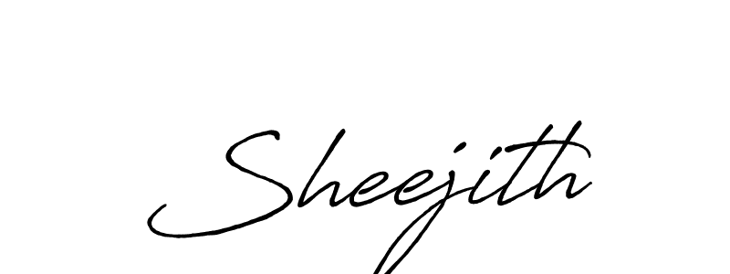 Make a beautiful signature design for name Sheejith. With this signature (Antro_Vectra_Bolder) style, you can create a handwritten signature for free. Sheejith signature style 7 images and pictures png
