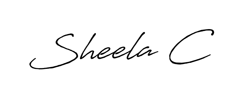 How to make Sheela C signature? Antro_Vectra_Bolder is a professional autograph style. Create handwritten signature for Sheela C name. Sheela C signature style 7 images and pictures png