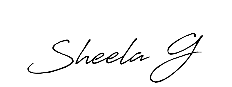 Also we have Sheela G name is the best signature style. Create professional handwritten signature collection using Antro_Vectra_Bolder autograph style. Sheela G signature style 7 images and pictures png