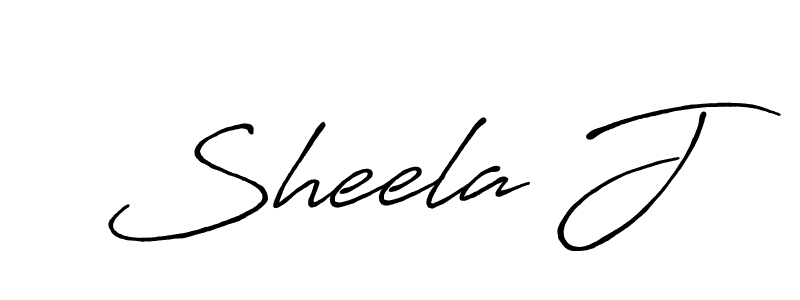 Create a beautiful signature design for name Sheela J. With this signature (Antro_Vectra_Bolder) fonts, you can make a handwritten signature for free. Sheela J signature style 7 images and pictures png
