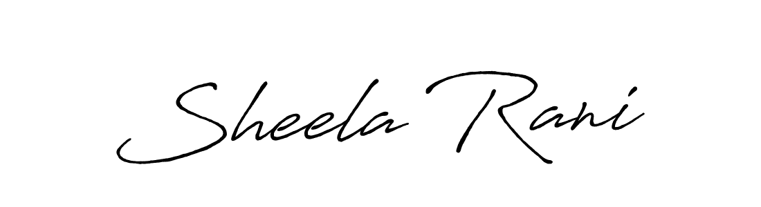 How to make Sheela Rani name signature. Use Antro_Vectra_Bolder style for creating short signs online. This is the latest handwritten sign. Sheela Rani signature style 7 images and pictures png