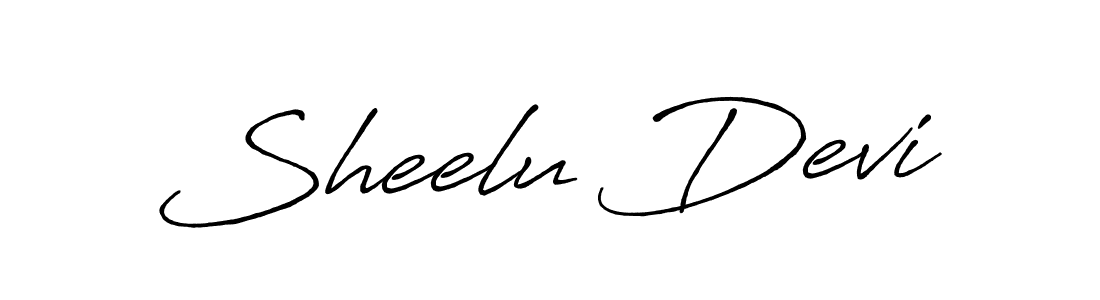 Make a beautiful signature design for name Sheelu Devi. With this signature (Antro_Vectra_Bolder) style, you can create a handwritten signature for free. Sheelu Devi signature style 7 images and pictures png