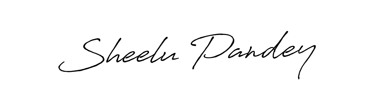 Sheelu Pandey stylish signature style. Best Handwritten Sign (Antro_Vectra_Bolder) for my name. Handwritten Signature Collection Ideas for my name Sheelu Pandey. Sheelu Pandey signature style 7 images and pictures png