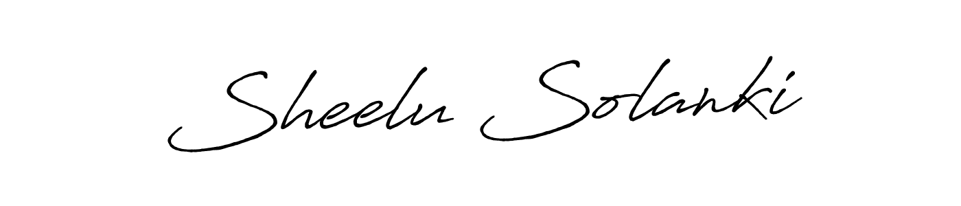 Make a beautiful signature design for name Sheelu Solanki. With this signature (Antro_Vectra_Bolder) style, you can create a handwritten signature for free. Sheelu Solanki signature style 7 images and pictures png