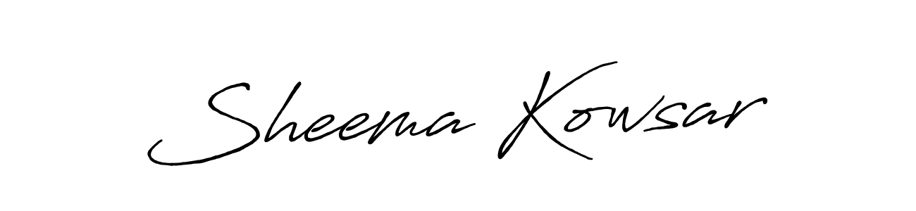 How to make Sheema Kowsar name signature. Use Antro_Vectra_Bolder style for creating short signs online. This is the latest handwritten sign. Sheema Kowsar signature style 7 images and pictures png