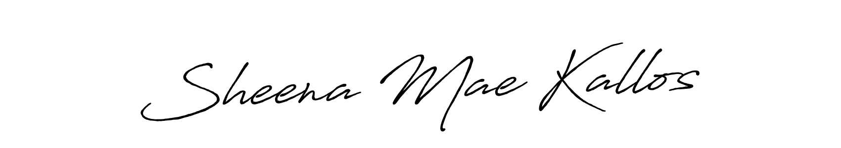 Design your own signature with our free online signature maker. With this signature software, you can create a handwritten (Antro_Vectra_Bolder) signature for name Sheena Mae Kallos. Sheena Mae Kallos signature style 7 images and pictures png