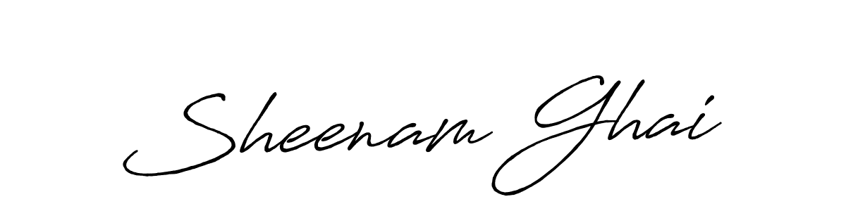 Use a signature maker to create a handwritten signature online. With this signature software, you can design (Antro_Vectra_Bolder) your own signature for name Sheenam Ghai. Sheenam Ghai signature style 7 images and pictures png