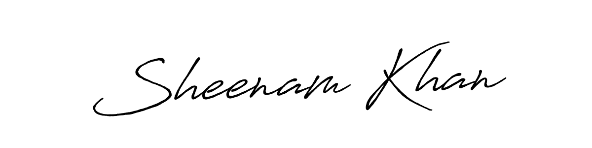 How to make Sheenam Khan name signature. Use Antro_Vectra_Bolder style for creating short signs online. This is the latest handwritten sign. Sheenam Khan signature style 7 images and pictures png