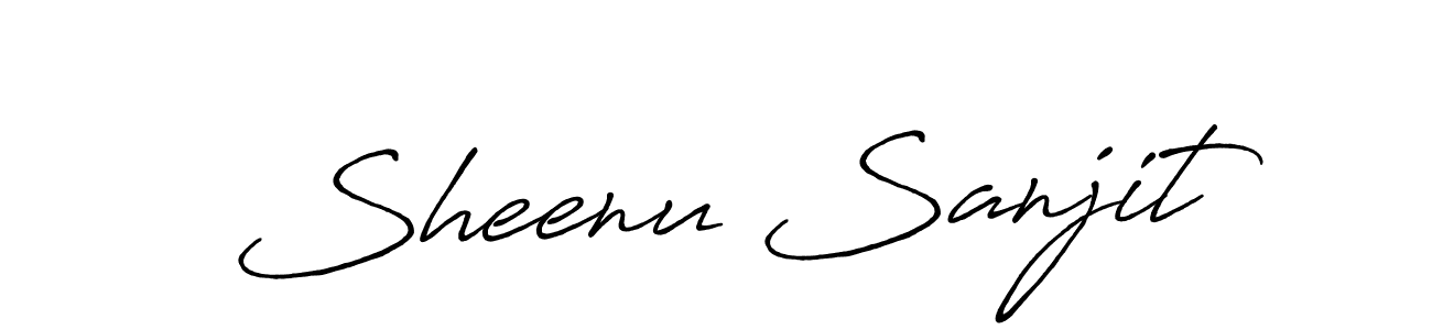 Sheenu Sanjit stylish signature style. Best Handwritten Sign (Antro_Vectra_Bolder) for my name. Handwritten Signature Collection Ideas for my name Sheenu Sanjit. Sheenu Sanjit signature style 7 images and pictures png