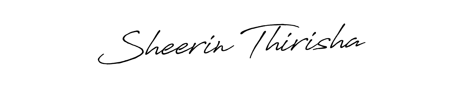 How to make Sheerin Thirisha name signature. Use Antro_Vectra_Bolder style for creating short signs online. This is the latest handwritten sign. Sheerin Thirisha signature style 7 images and pictures png