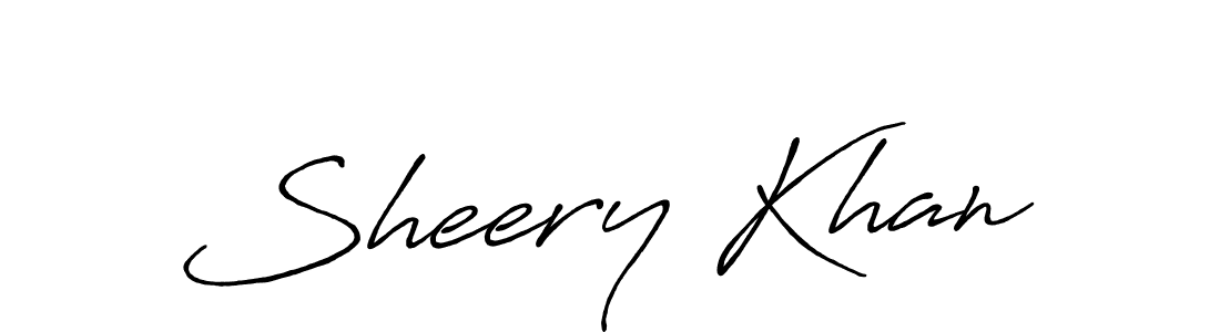 Create a beautiful signature design for name Sheery Khan. With this signature (Antro_Vectra_Bolder) fonts, you can make a handwritten signature for free. Sheery Khan signature style 7 images and pictures png