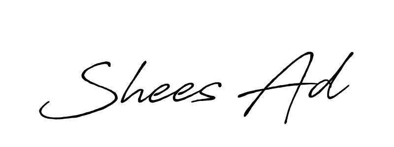 Design your own signature with our free online signature maker. With this signature software, you can create a handwritten (Antro_Vectra_Bolder) signature for name Shees Ad. Shees Ad signature style 7 images and pictures png