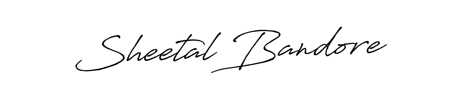 Create a beautiful signature design for name Sheetal Bandore. With this signature (Antro_Vectra_Bolder) fonts, you can make a handwritten signature for free. Sheetal Bandore signature style 7 images and pictures png