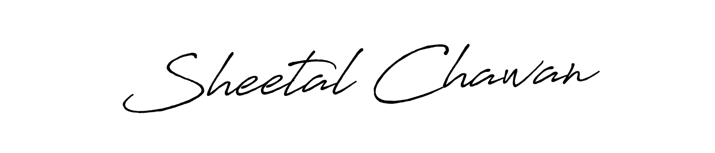 The best way (Antro_Vectra_Bolder) to make a short signature is to pick only two or three words in your name. The name Sheetal Chawan include a total of six letters. For converting this name. Sheetal Chawan signature style 7 images and pictures png