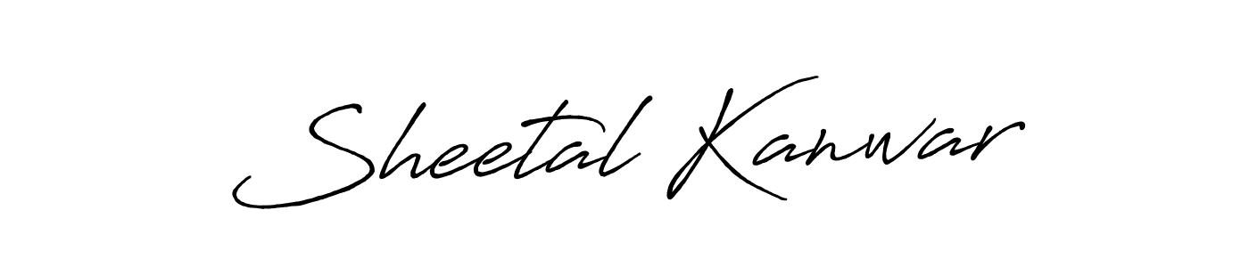 Create a beautiful signature design for name Sheetal Kanwar. With this signature (Antro_Vectra_Bolder) fonts, you can make a handwritten signature for free. Sheetal Kanwar signature style 7 images and pictures png