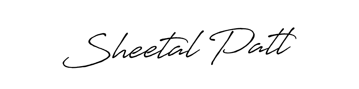 Create a beautiful signature design for name Sheetal Patl. With this signature (Antro_Vectra_Bolder) fonts, you can make a handwritten signature for free. Sheetal Patl signature style 7 images and pictures png