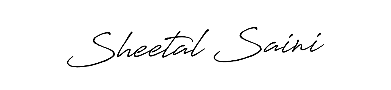 Sheetal Saini stylish signature style. Best Handwritten Sign (Antro_Vectra_Bolder) for my name. Handwritten Signature Collection Ideas for my name Sheetal Saini. Sheetal Saini signature style 7 images and pictures png